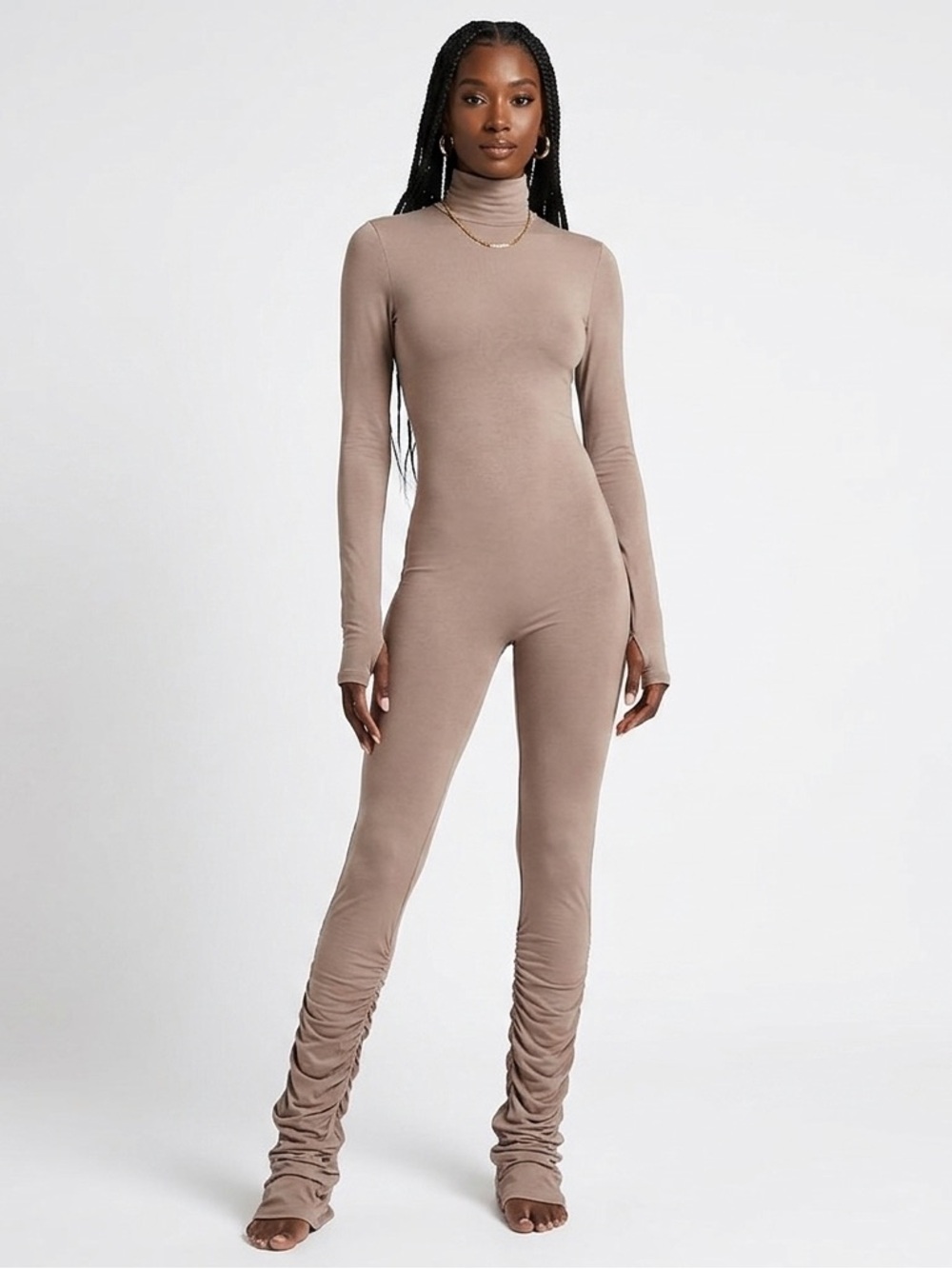Fashion Nova Tan Jumpsuit
